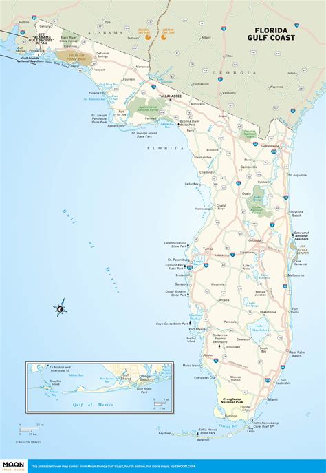 Map Of Beaches On The Gulf Side Of Florida - Printable Maps