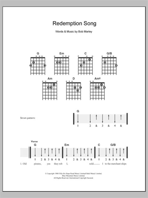 Redemption Song by Bob Marley - Easy Guitar - Guitar Instructor