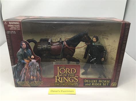 Lord Of The Rings ARAGORN & BREGO Deluxe Horse Rider Figure Set Sealed ...