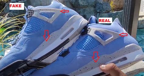 How To Spot & Identify The Fake Air Jordan 4 UNC University Blue