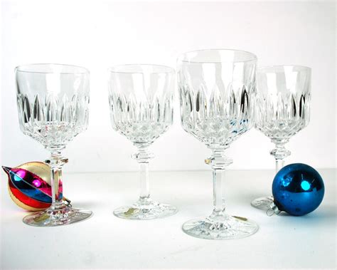 German Crystal S/4 Stemware Wine Glasses Echt