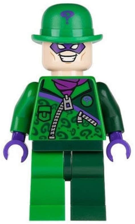 Lego MINIFIGURE the Riddler Green and Dark Green Zipper | Etsy