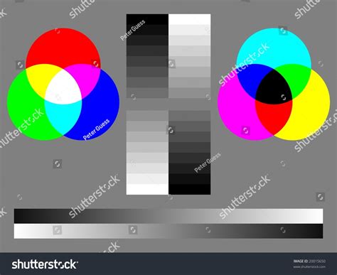 Monitor Calibration Color Test Chart Rgb: ภาพประกอบสต็อก 20015650 ...