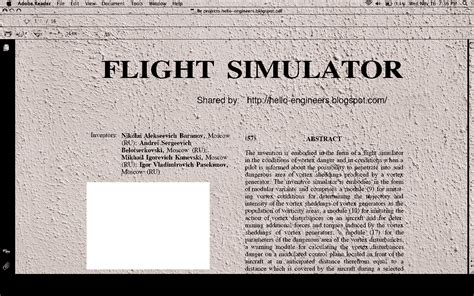 BE projects (Aeronautical engineering): Flight Simulator ~ Engineering projects ideas for final ...