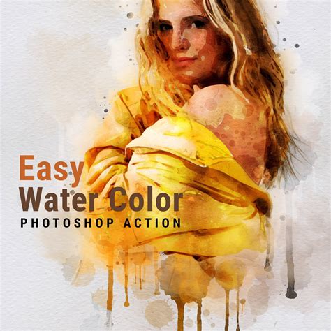 Easy Watercolor Photoshop Action, Easy Art Work, Stylish Digital Painting, Easy Photoshop Action ...