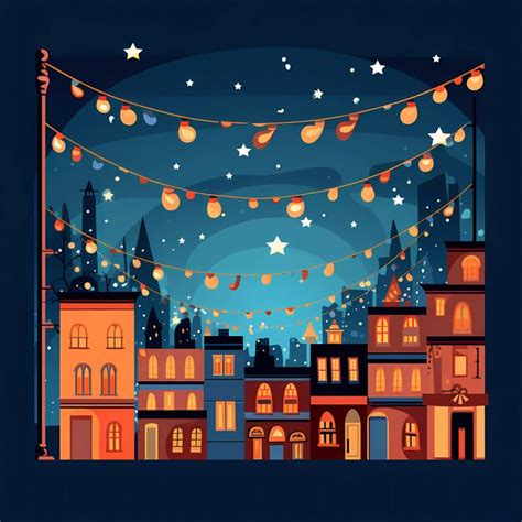 Premium Vector | Christmas lights christmas