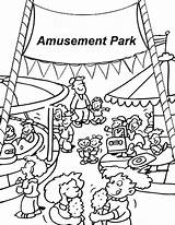 Amusement Park For Kid Coloring Page  Free Printable Pages sketch template