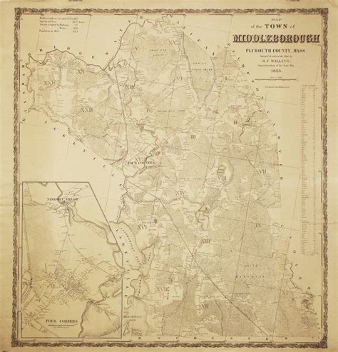 Rare map of Middleborough, Mass. - Rare & Antique Maps