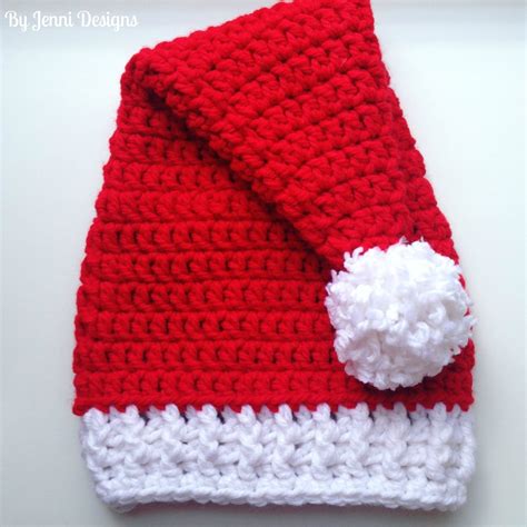 By Jenni Designs: Free Crochet Pattern: Chunky Santa Hat