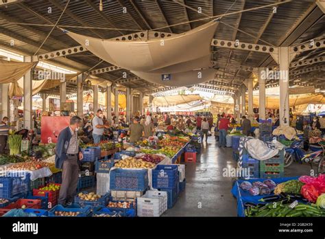 Traditional Turkish local market during Coronavirus pandemic in Turkey ...