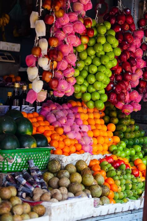 Various Fruits at Local Market in Sri Lanka Stock Photo - Image of ...