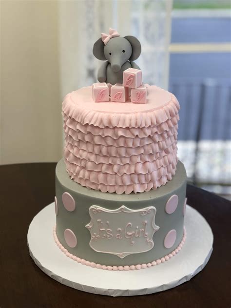 Baby Elephant Shower Cake | Baby shower cake decorations, Elephant baby shower cake, Baby shower