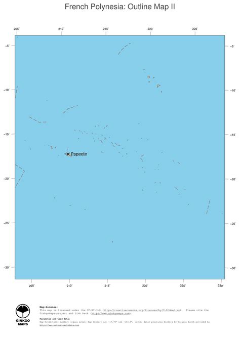 Map French Polynesia; GinkgoMaps continent: Oceania; region: French Polynesia