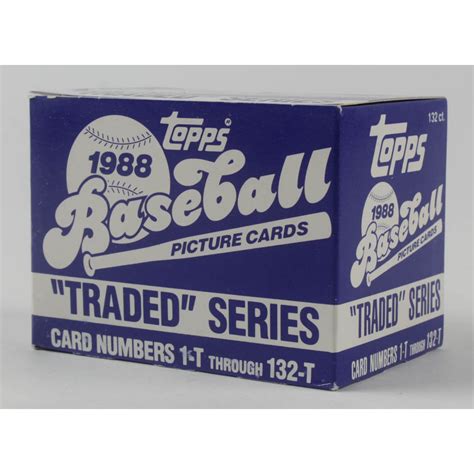 1988 Topps Traded Series Complete Set of (132) Baseball Cards ...