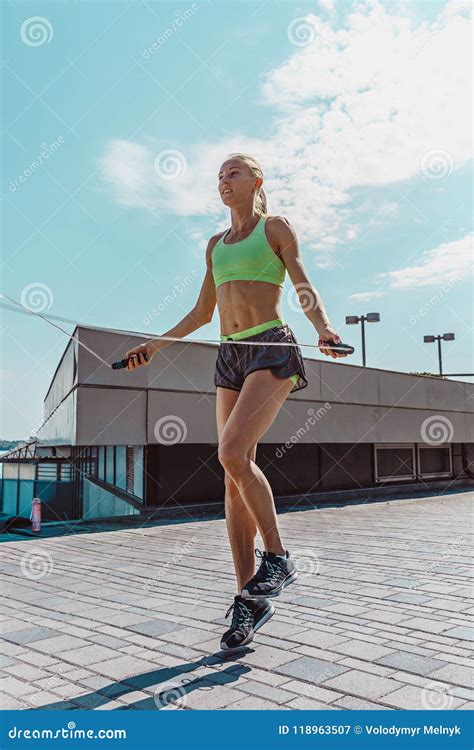 Fit Fitness Woman Doing Fitness Exercises Outdoors Stock Image - Image of healthy, fitness ...