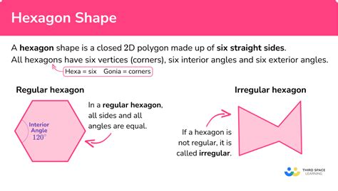 Hexagon Shape - GCSE Maths - Steps, Examples & Worksheet