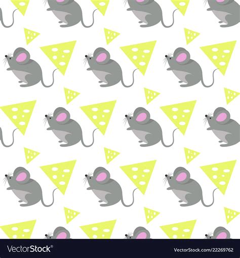 Cute rat pattern Royalty Free Vector Image - VectorStock