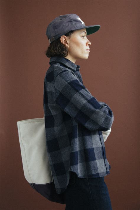 Women’s Japanese Indigo Check Flannel Shirt (Grey) - Pre Order — Paynter Jacket Co.