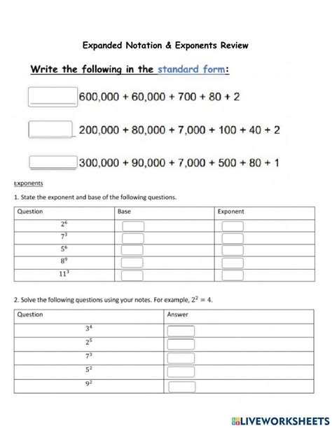 Exponents and Expanded Notation 1522468