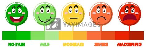 Royalty Free Vector | Diagram showing pain scale level with different ...