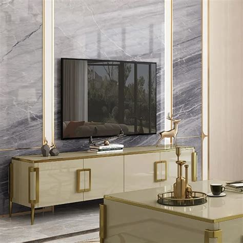 Vectic Modern Beige Rectangle TV Stand with Storage and Doors Media Console for TVs | Homary