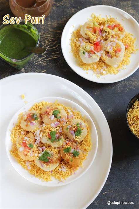 Sev Puri Chaat Recipe - Udupi Recipes