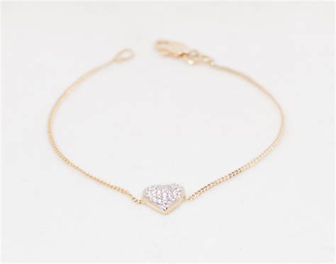 9ct Gold Baby Bracelet with CZ Heart – Heart of Gold Jewellers Glasgow