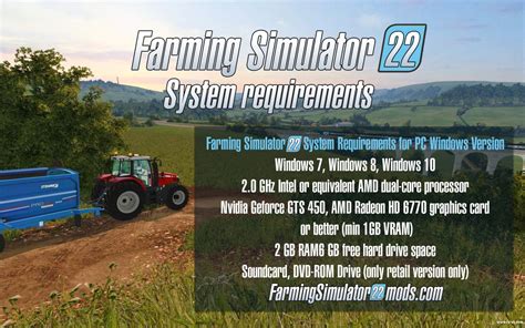 Farming Simulator 22 System Requirements | FS22 requirements