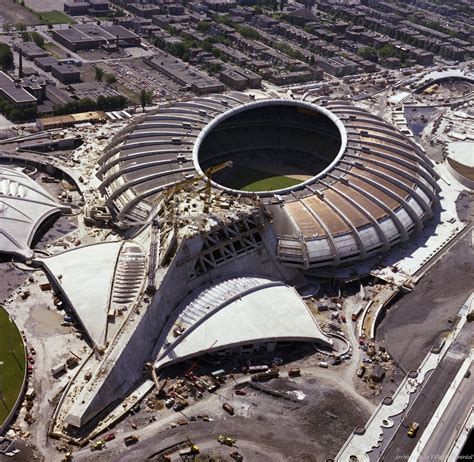 See some amazing photos of Montreal's Olympic Stadium under construction