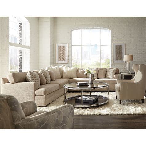 Huntington House 7100 Godfrey Contemporary L-Shape Sectional with Track Arms and Boxed Back ...