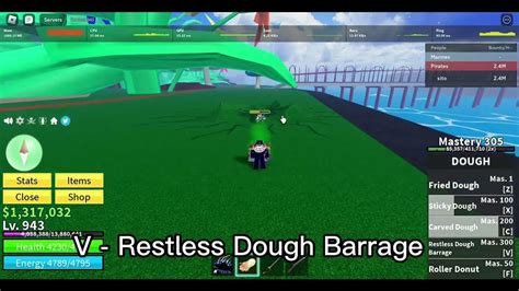 Dough unawakened moveset showcase (Blox Fruits) - YouTube