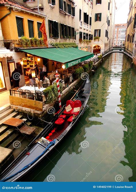 An Evening Out at Restaurant on Venice Canal, Italy Editorial Stock Image - Image of tourists ...