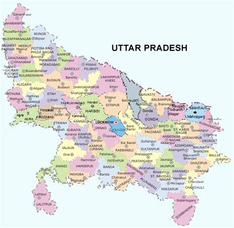 maps of uttar pradesh, uttar pradesh map, tourist maps of uttar pradesh ...