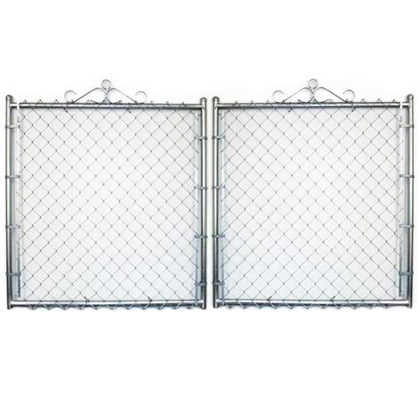 Shop Galvanized Steel Chain-Link Fence Gate (Common: 4-ft x 12-ft ...