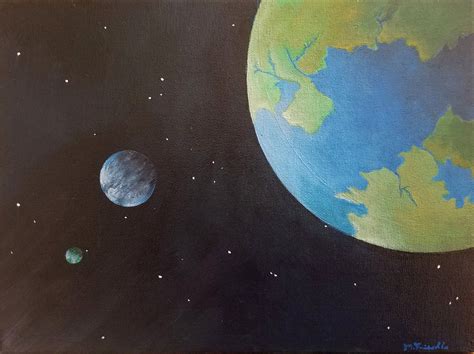 Planets in Space Episode 4 Original Acrylic Painting 9 X - Etsy ...