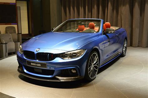 BMW 435i Convertible in Estoril Blue and with M Performance Parts