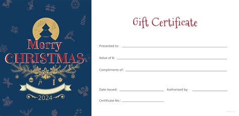 Christmas Gift Certificate Template Free Download Microsoft Word