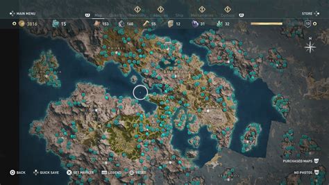 Collectibles Locations Map - Assassin's Creed Odyssey | Hold To Reset