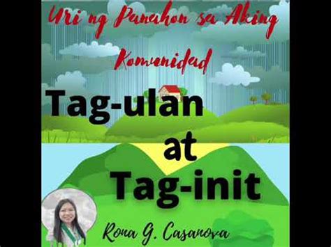 Uri ng Panahon-Tag-init at Tag-ulan - YouTube