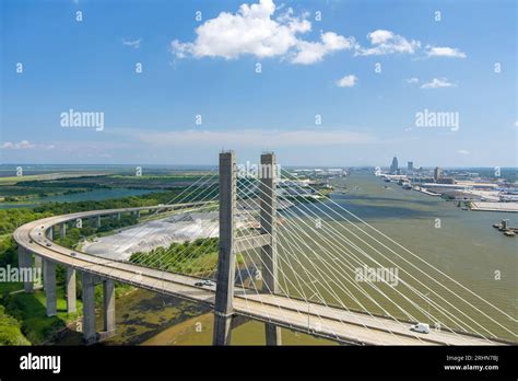 The Cochrane Bridge and Mobile, Alabama Stock Photo - Alamy