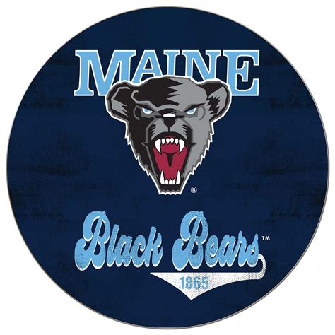 Maine Black Bears 20'' x 20'' Retro Logo Circle Sign