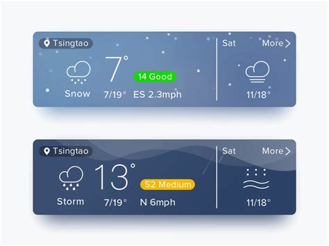 Weather Card #02 by Evan Jiang🚀 on Dribbble