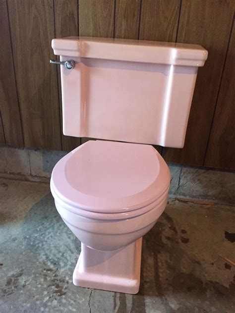 American Standard Retro Pink Toilet with Matching Pink Seat | Pink ...