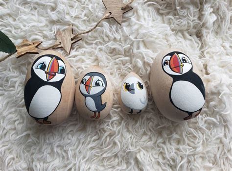 Puffin Rock peg dolls oona toy Baba toy puffin Puffin rock | Etsy