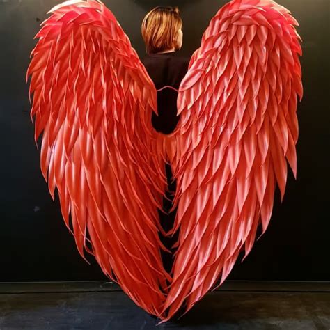 Angel wings red wings fashion show wings cosplay costume inspire uplift ...