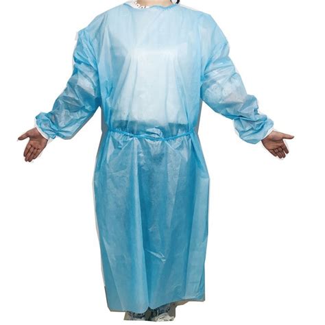 AAMI Level 2 Blue PPE Medical Disposable Isolation Gown - China PP+PE Isolation Gown and PP PE ...