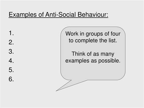 PPT - Anti-Social Behaviour PowerPoint Presentation, free download - ID:869347