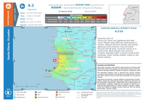 Earthquake in Ecuador, Shake Map, 2019-03-31 - Ecuador | ReliefWeb