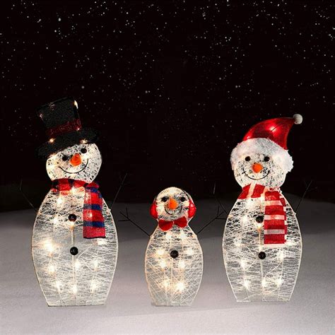 Outdoor Lighted Snowman