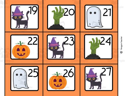 October Halloween Theme Calendar Pieces by Teach Simple